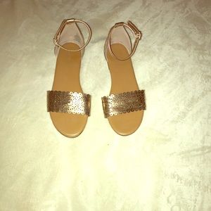 Gold girls sandals